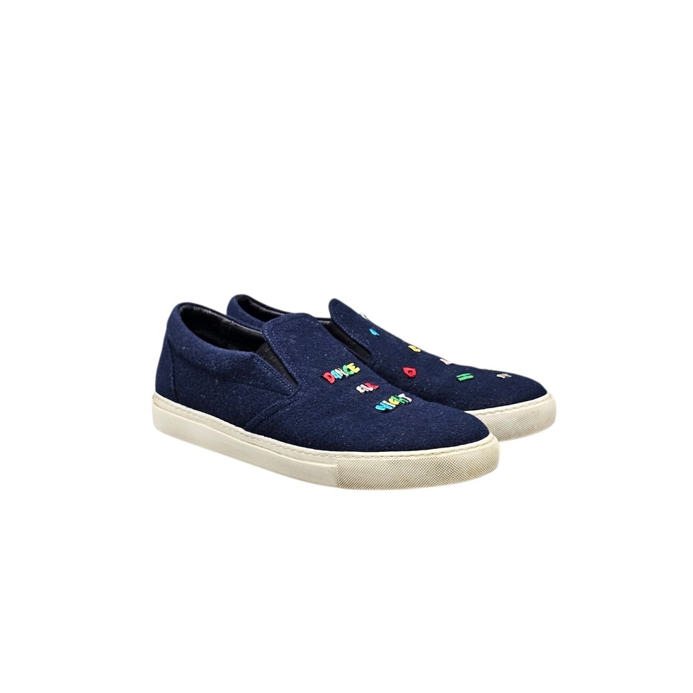 Mira Mikati Women's Size 42/ 11 VGC Allover Icons Letters Blue Patched Sneakers